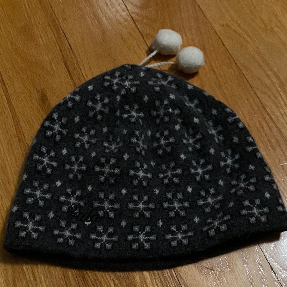 Bula Lambswool Angora blend Black and White Women's Beanie